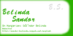 belinda sandor business card
